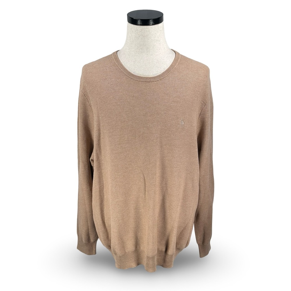Polo Ralph Lauren Mens XXL Brown Pima Cotton Textured Crewneck Sweater NWT‎